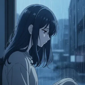 sad anime girl PFP emotional profile picture