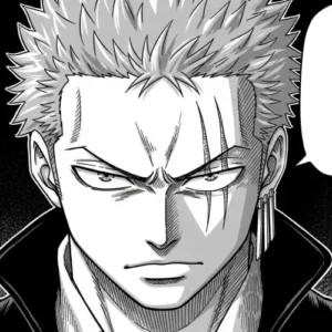 zoro manga pfp black and white