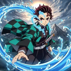 cool Tanjiro PFP action pose