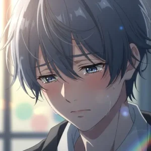 sad aesthetic anime profile picture muted palette