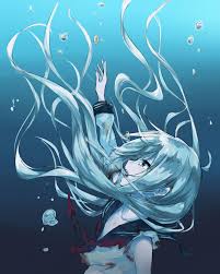 Blue PFP aesthetic for girl with refined portrait and elegant calm composition