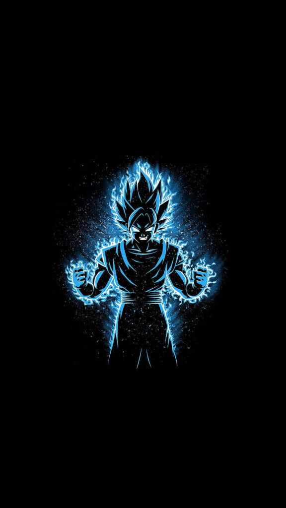 Cool Goku Black PFP glow accent minimal background