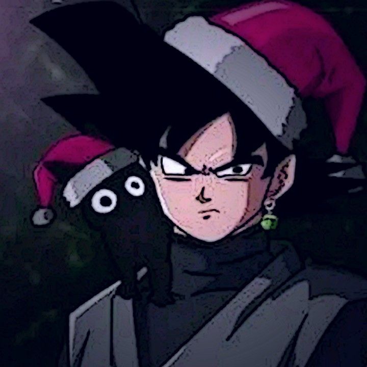 Goku Black Christmas profile picture Santa hat