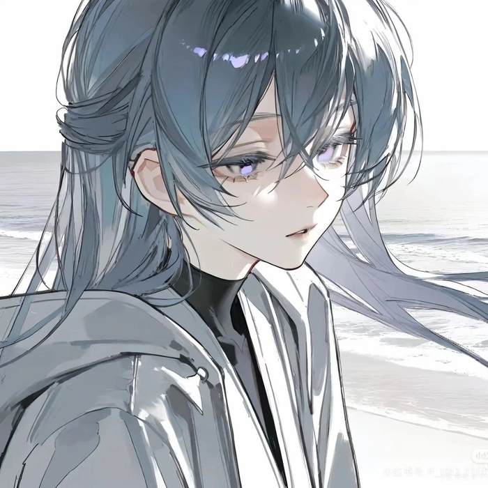 sad anime girl PFP muted pastel tones