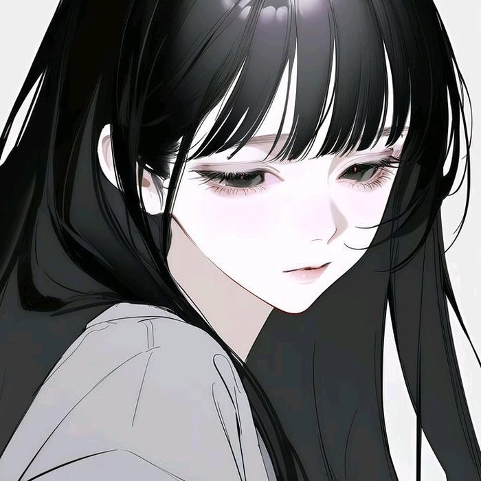 soft aesthetic sad anime girl profile