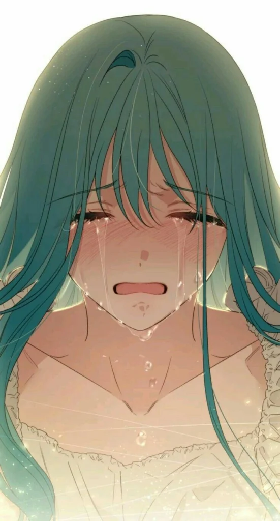 emo anime girl saturated dark tones