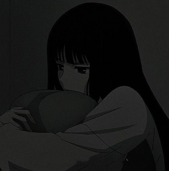 Instagram ready sad anime girl soft tone