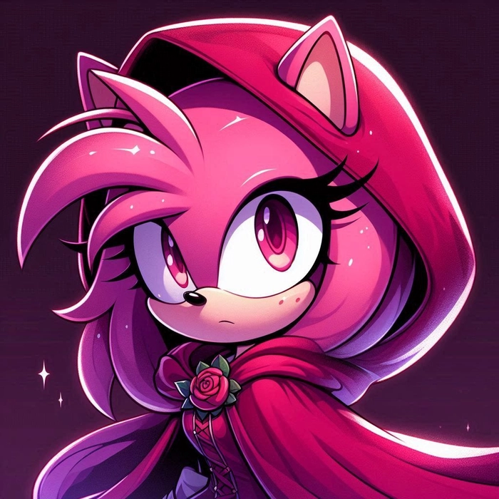 cute Amy Rose soft pastel big eyes