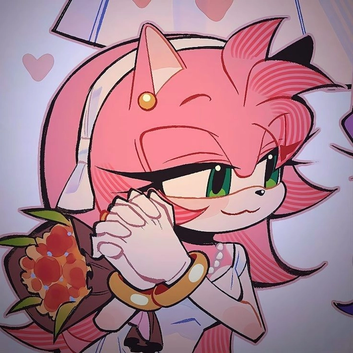 Amy Rose cutecore pastel hearts