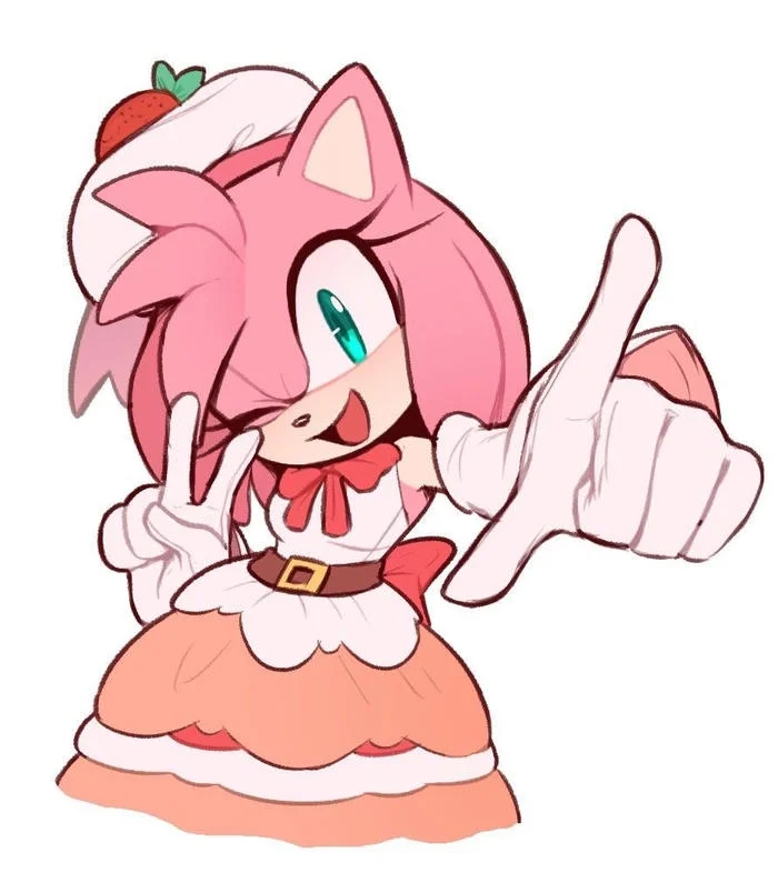 Amy Rose IDW comic style bold linework