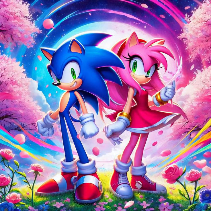 Sonic and Amy Rose iconic design
