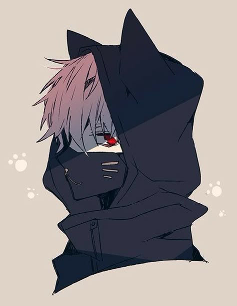 Aesthetic black anime boy PFP with violet highlights and nocturnal atmosphere