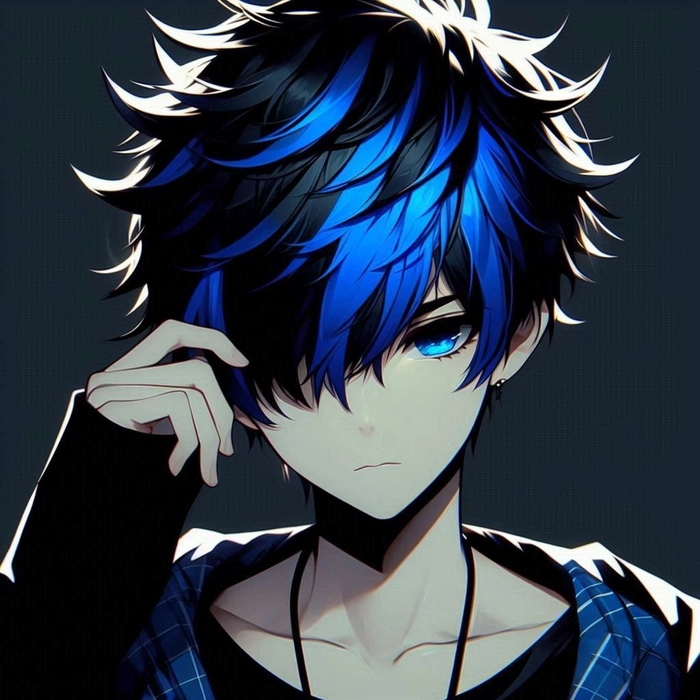 Discord-optimized anime boy PFP with bold outlines and readable contrast