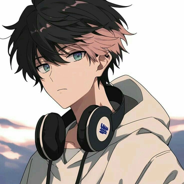 High-contrast anime boy PFP suited for small icon display