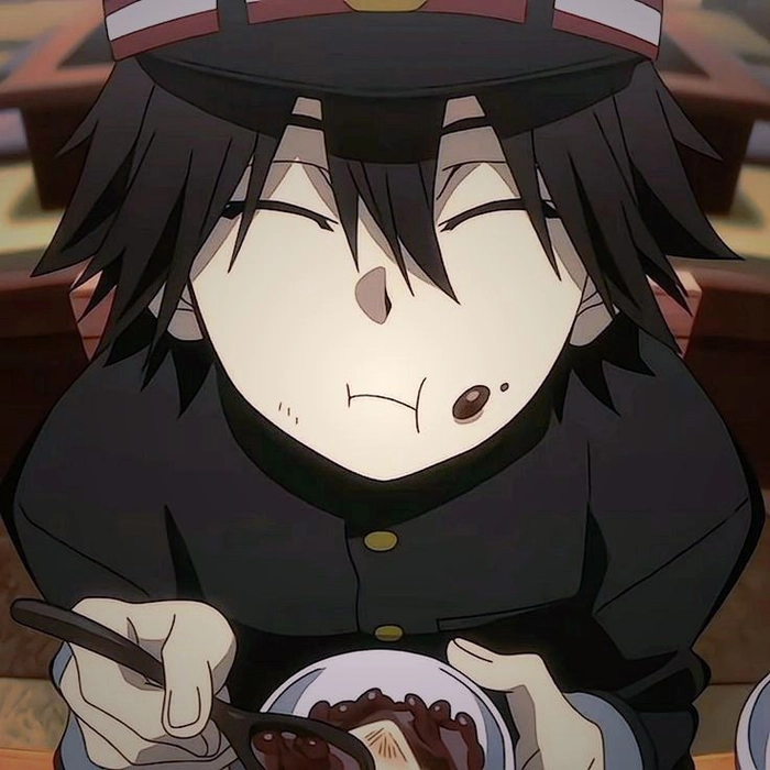 Curated anime boy avatar with soft grain and mood-board composition