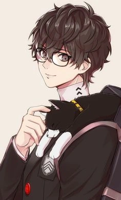 Introverted aesthetic anime boy PFP with glasses and soft framing
