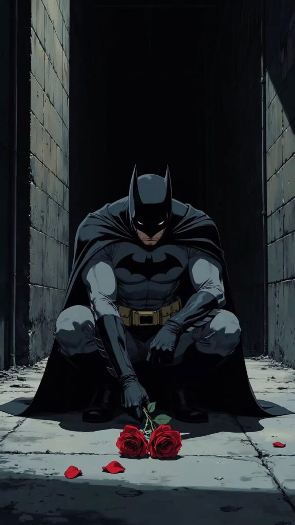 Aesthetic Batman profile picture dark charcoal minimal