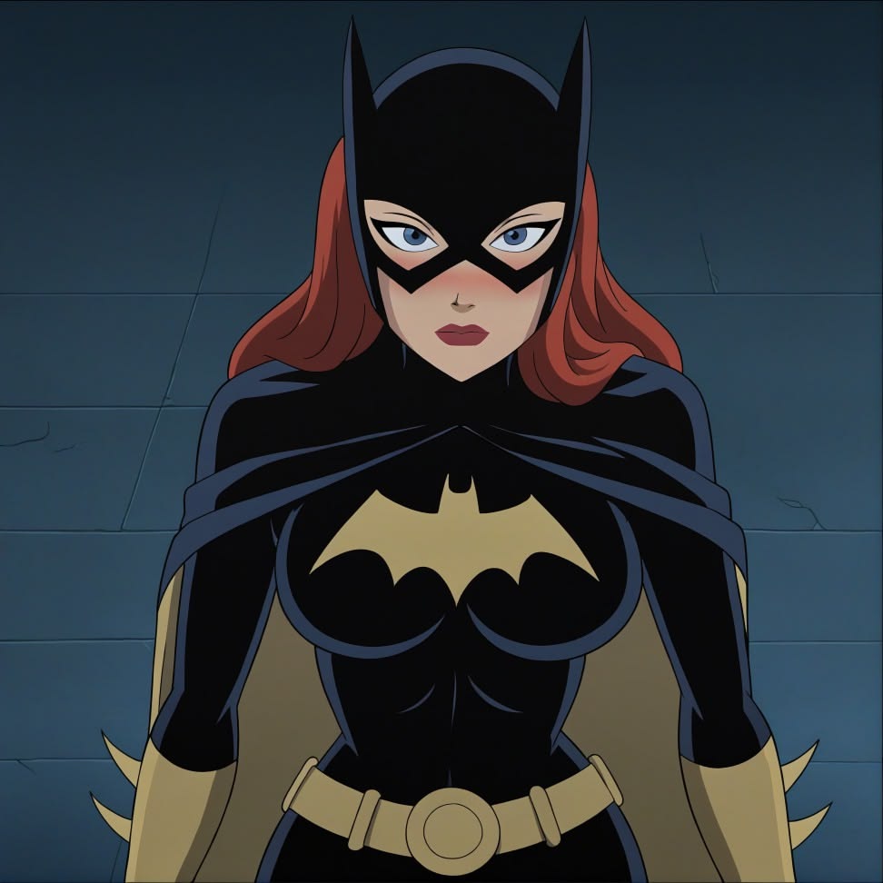 Batman PFP girl dark glam feminine superhero style