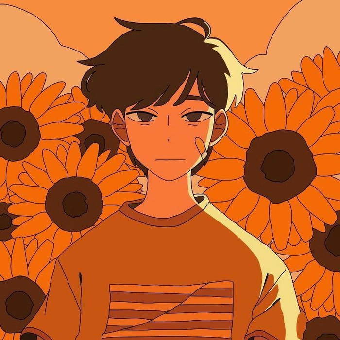 Orange PFP idea with authentic personal aesthetic