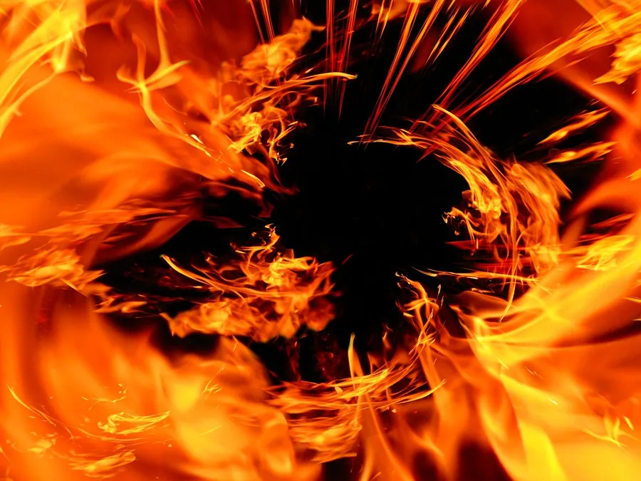 Black and orange PFP with high contrast design
