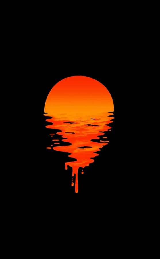 Minimalist black and orange PFP with modern feel