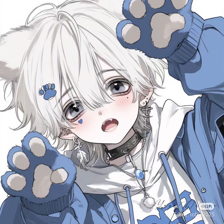 blue femboy PFP icy gradient