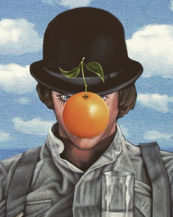 Cinematic Clockwork Orange PFP with high contrast