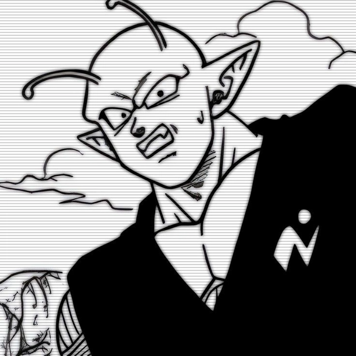 Cool Piccolo PFP with relaxed but powerful expression and clean visual style