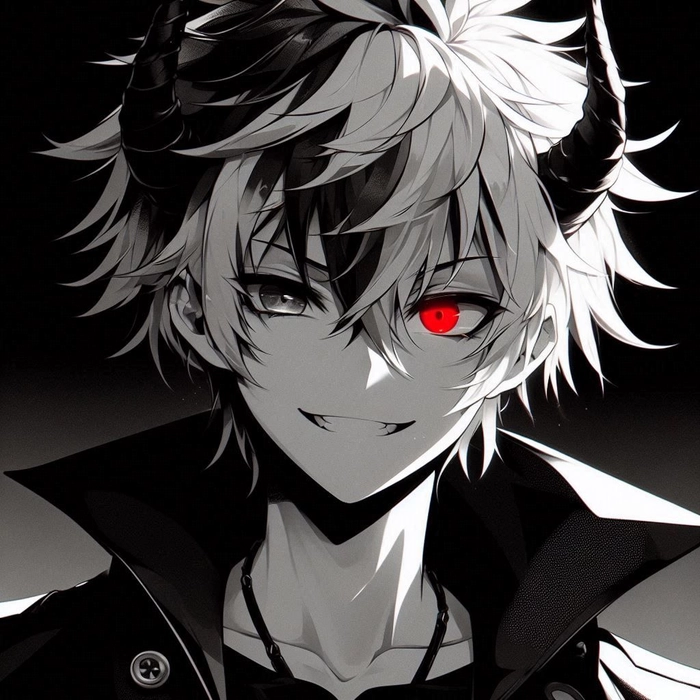 Wholesome cute anime boy avatar with bright eyes and gentle smile