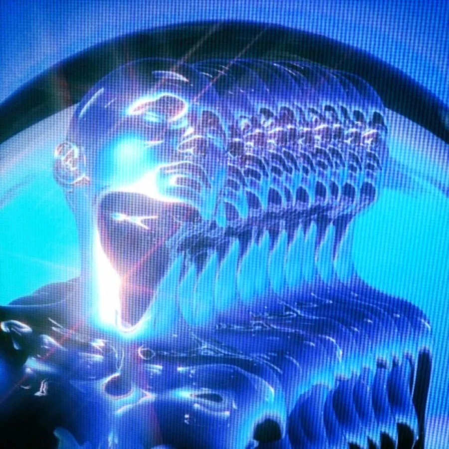 Cyber Y2K PFP futuristic neon digital distortion