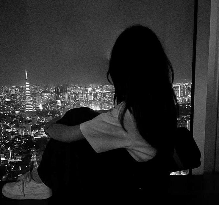 Aesthetic dark sad PFP with raw grain texture and mystery bordering introspection