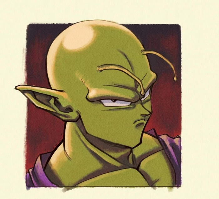Classic Dragon Ball Piccolo profile picture with simple background and focused composition