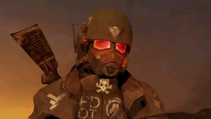 Fallout animated profile picture flickering neon