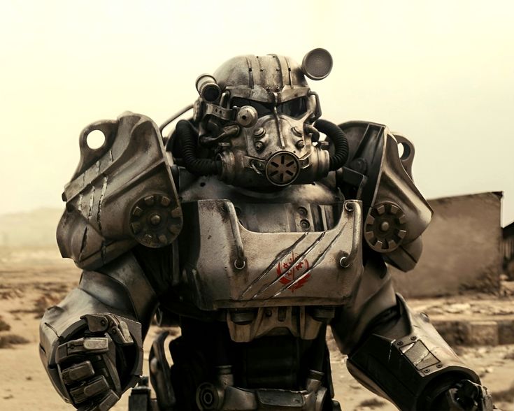 Fallout power armor profile picture metallic close-up