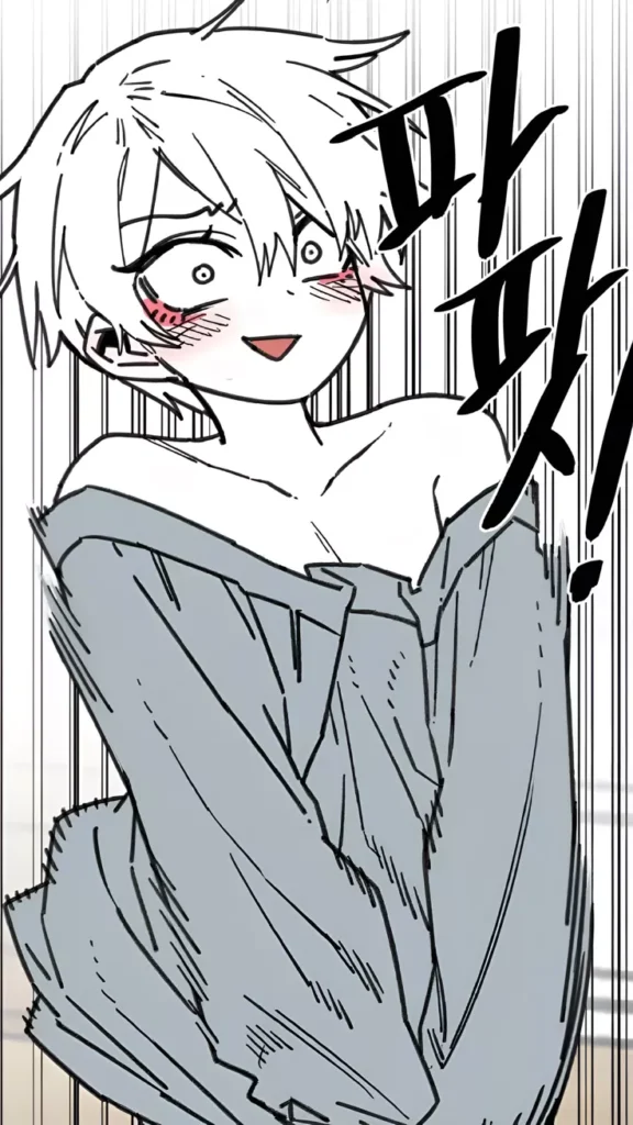 femboy manga PFP black white ink