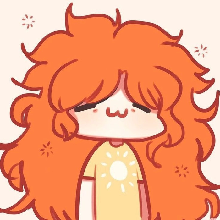 Curated orange aesthetic PFP with minimal composition