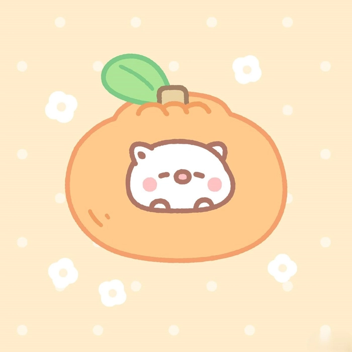 Bright anime character PFP with orange palette
