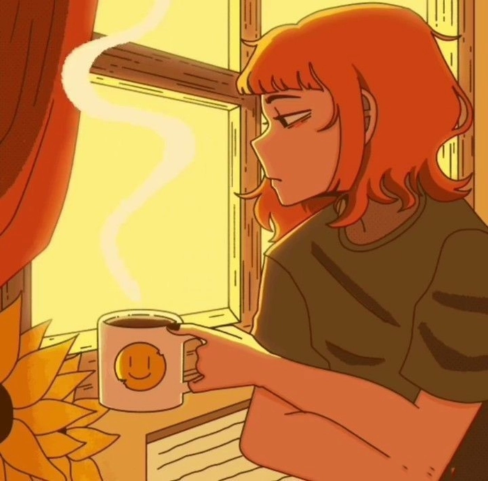 Animated orange PFP with glowing loop effect