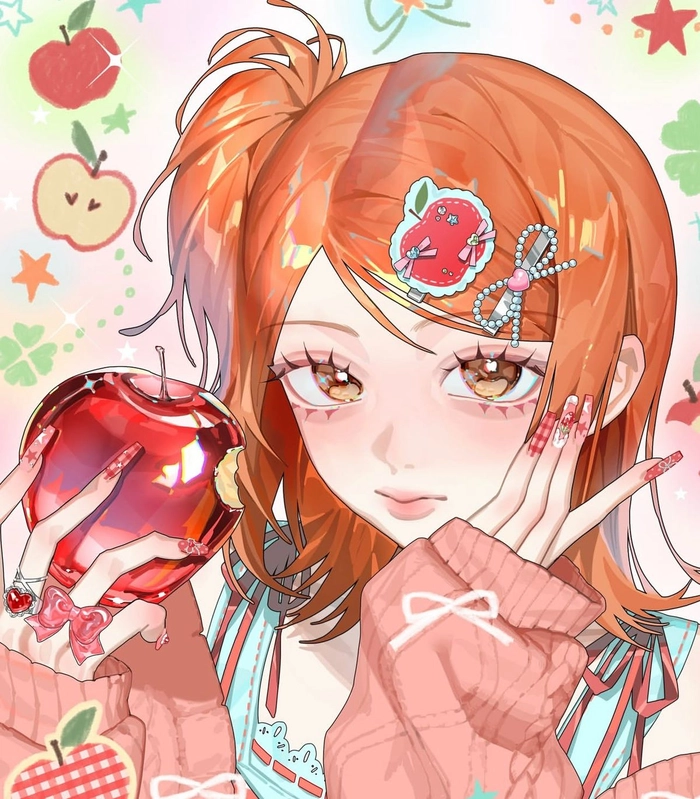 Orange girl PFP with warm portrait lighting