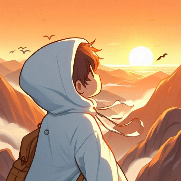 Aesthetic orange Pinterest profile picture with neutral background