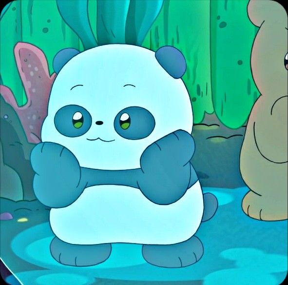 We Bare Bears Panda avatar with simple lines and nostalgic animation style