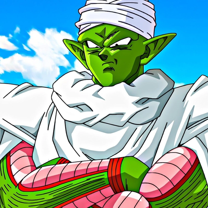 Piccolo anime avatar with dynamic lighting and minimal background