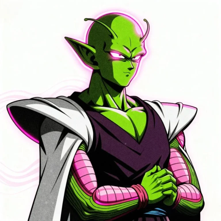 Piccolo manga PFP with heavy linework and black and white tones