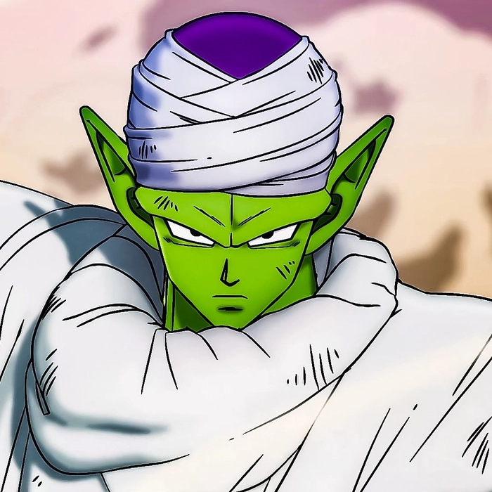Piccolo meme PFP with exaggerated expression for comedic effect