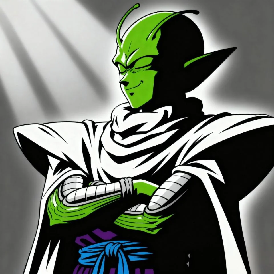 Piccolo Pinterest avatar with minimal editing and aesthetic color harmony