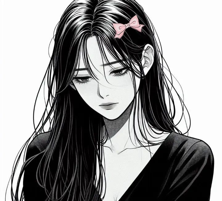 Sad aesthetic anime girl PFP with color gradient softness and poetic tender mood