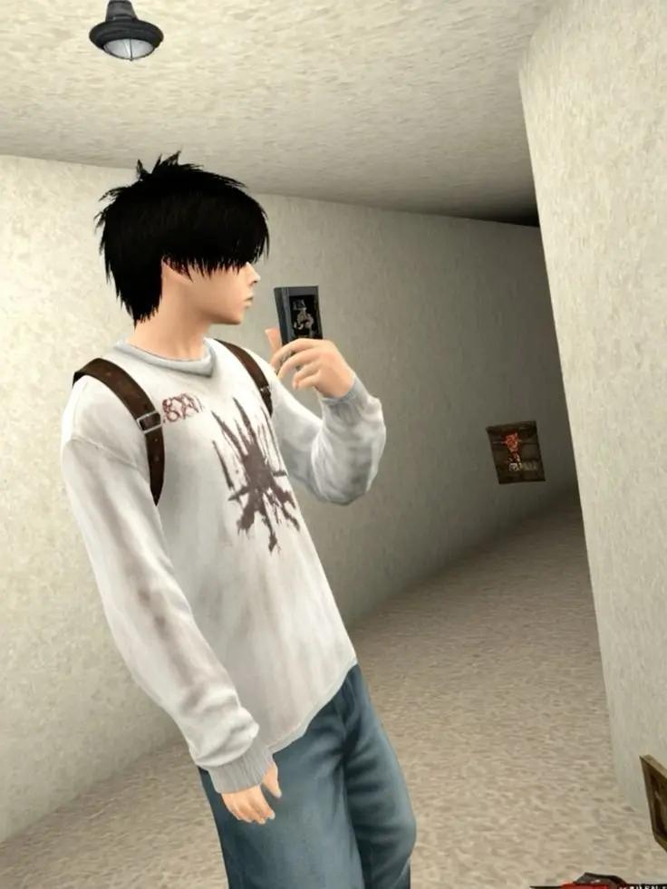 Y2K PFP boy metallic dark cyber overlay