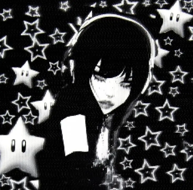 Y2K PFP star chrome futuristic sparkle