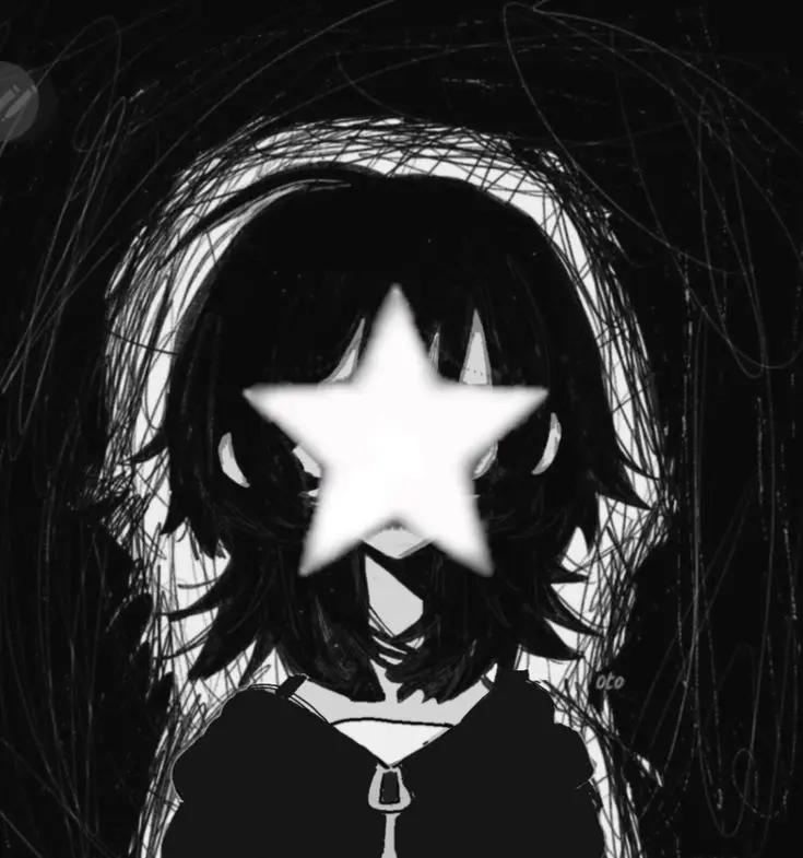 Y2K PFP star blue neon reflective textures