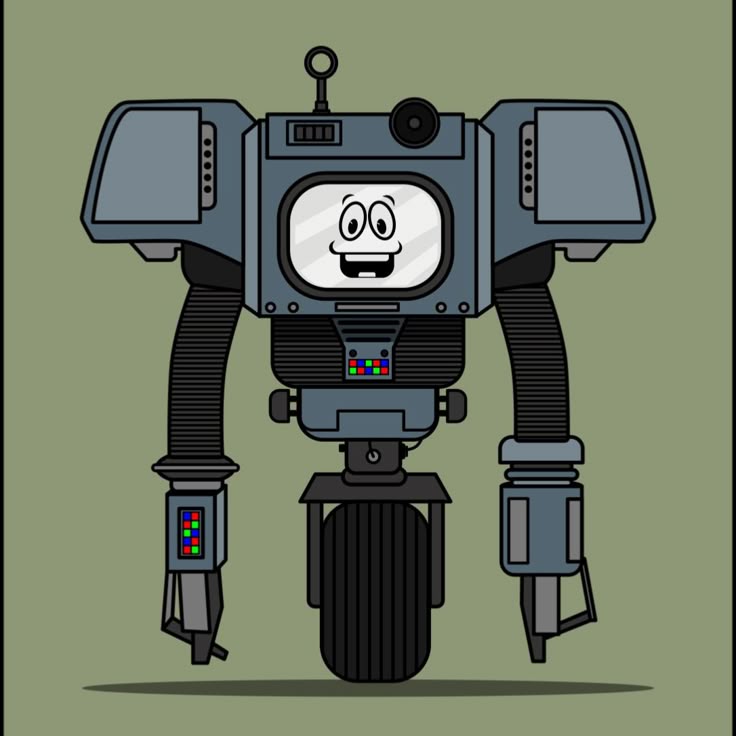 Yes Man Fallout PFP glowing blue robot